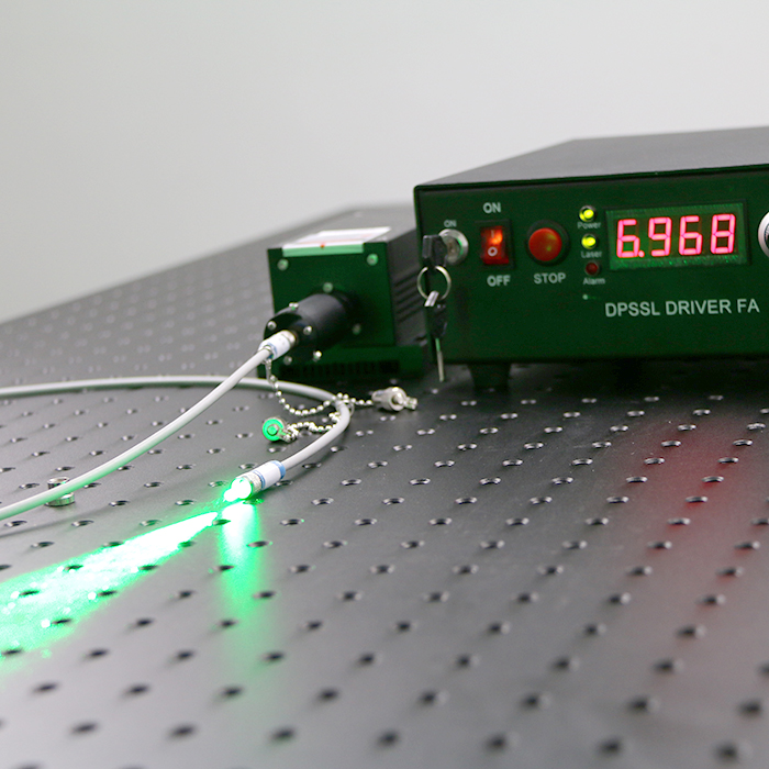 538nm 50mW Green Fiber Coupled Laser Lab Laser System CW/Modulation 